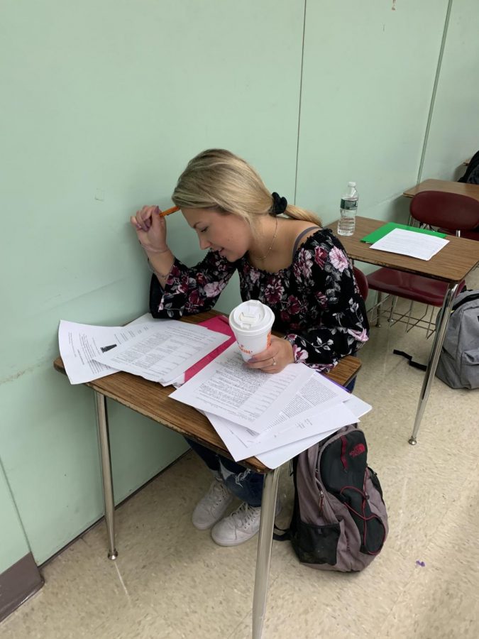Tia Cormier, stressed and sleep deprived - in need of time to get her work done (Photo Credit: Caroline)