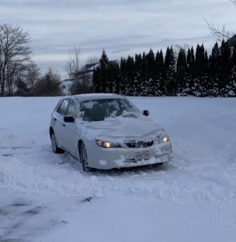 Warming up the car before leaving the house. Photo by Caroline Albert