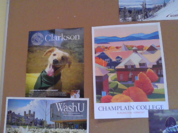 College posters near counseling office