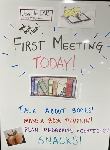 First Meeting for the Library Advisory Board. Everyone is welcomed!!! Today from 2-3 pm. See you there!
