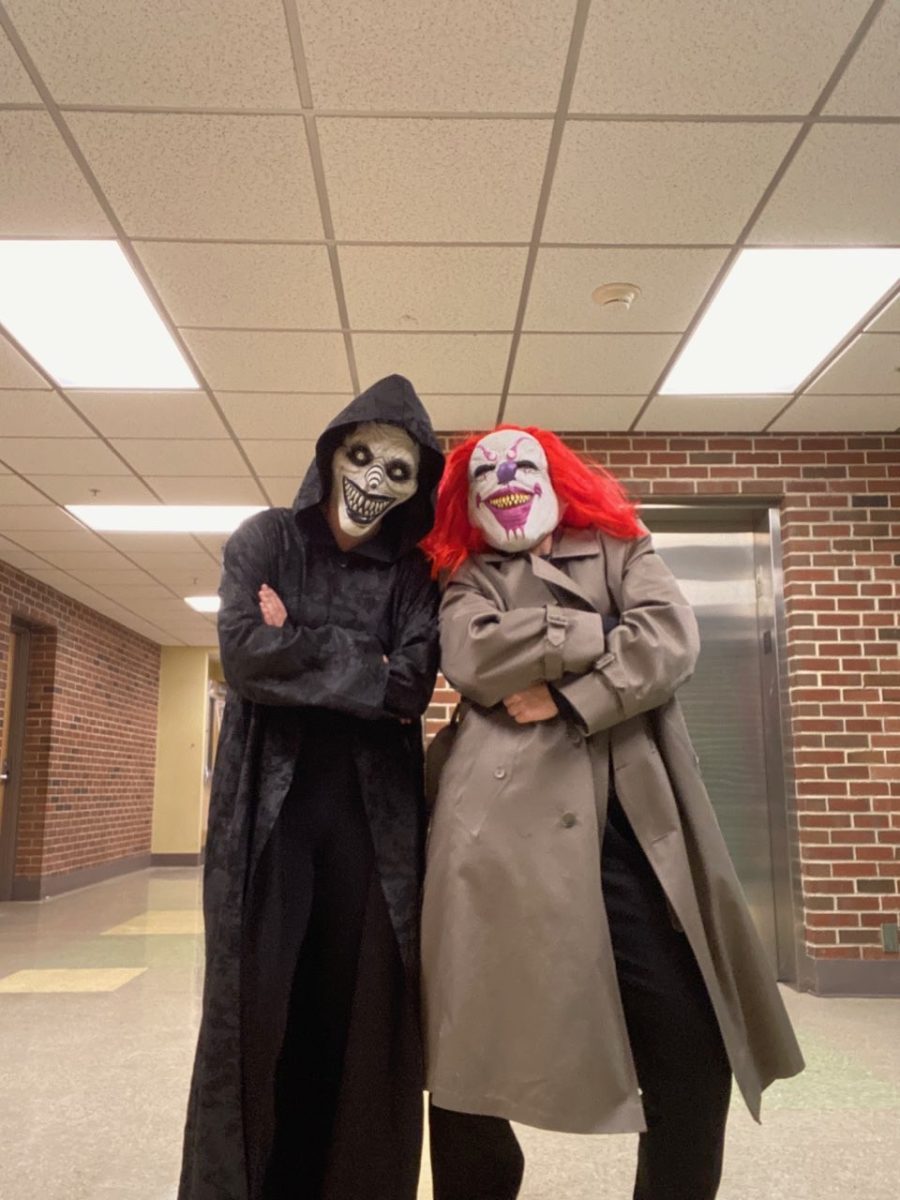 Izzy Wandless and Gabby Romano in their fits for Oakmont HAUNTED HIGH October 29th!