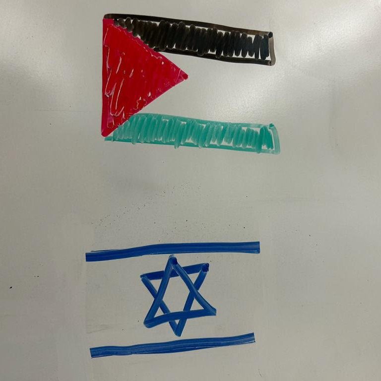 Palestine & Israel flags