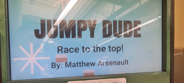 Jumpy Dude on the arcade screen!