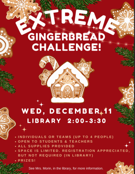 The Gingerbread Challenge is up and running again this year in the library!