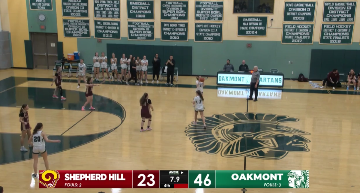 Screenshot from AWCM Sports On-Demand Girls Basketball vs Shepard Hill 1-3-2025