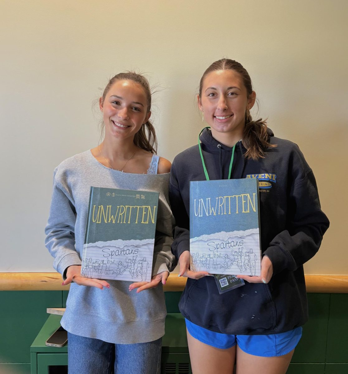 Yearbook Members holding the first released copies of the Oakmont 2025 Yearbook.