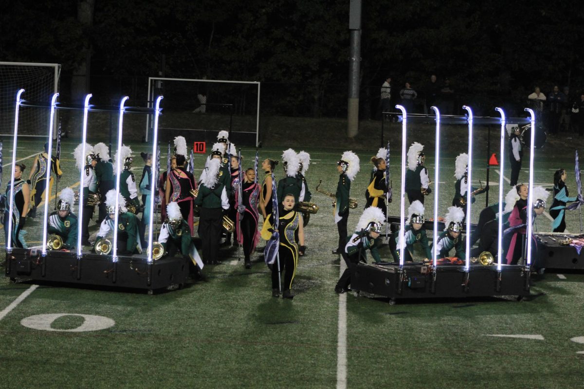 Spartans Preform during halftime.