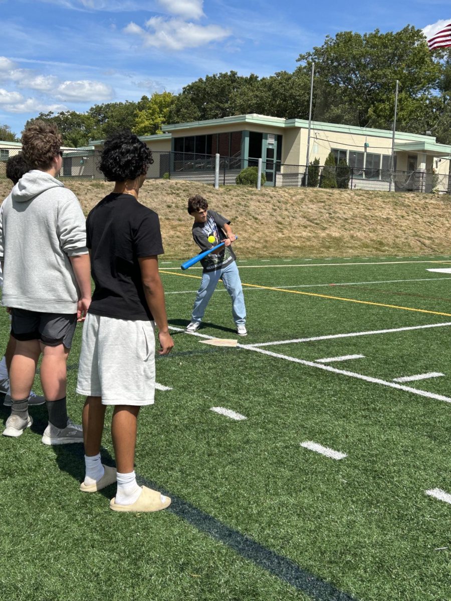 Students Playing Wiffle Ball 