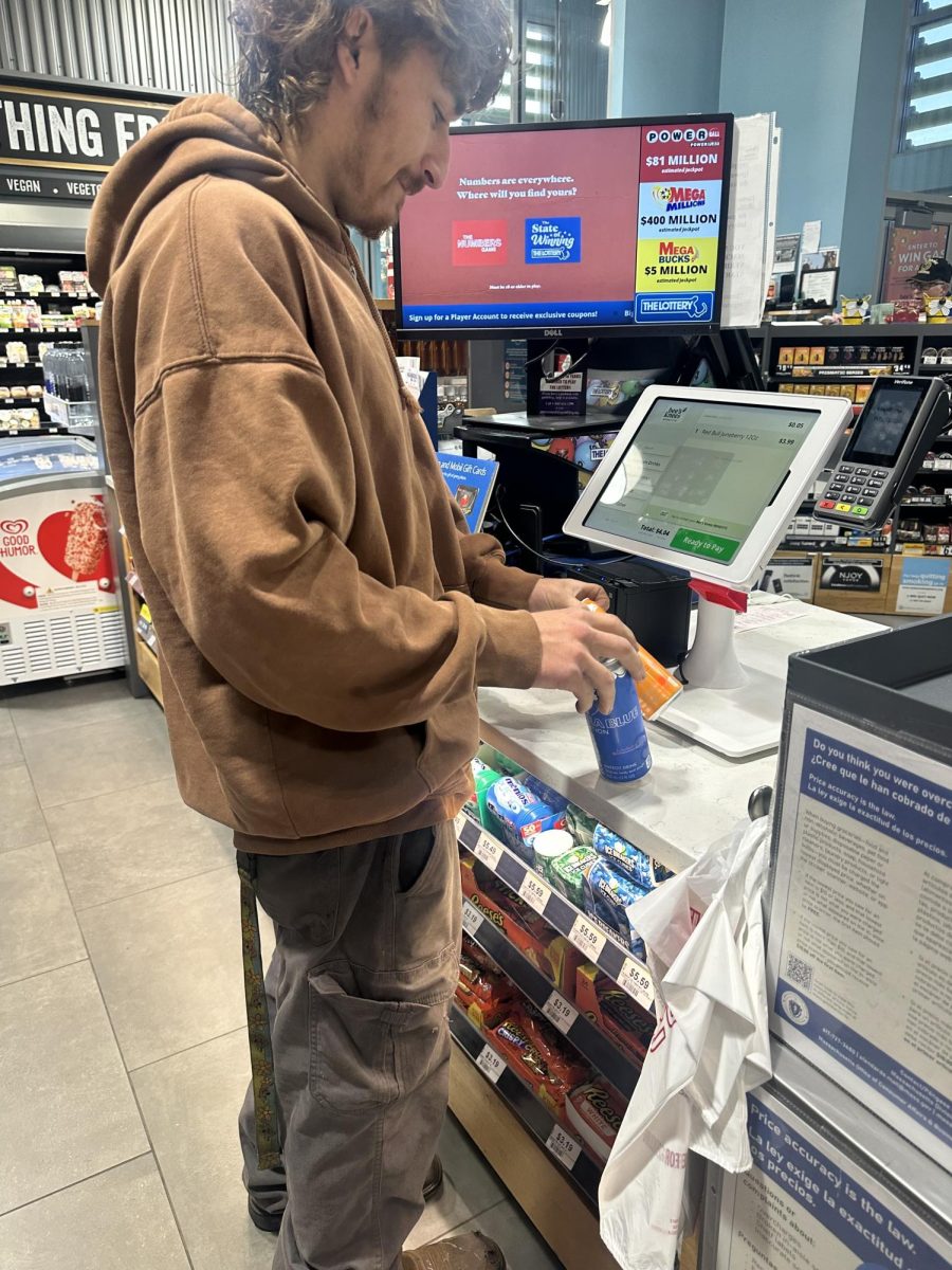 2025 graduate, Jared Morisson, spotted purchasing Redbull before work