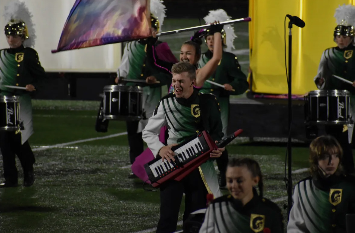 Senior Nolan Leclair rocks keytar solo