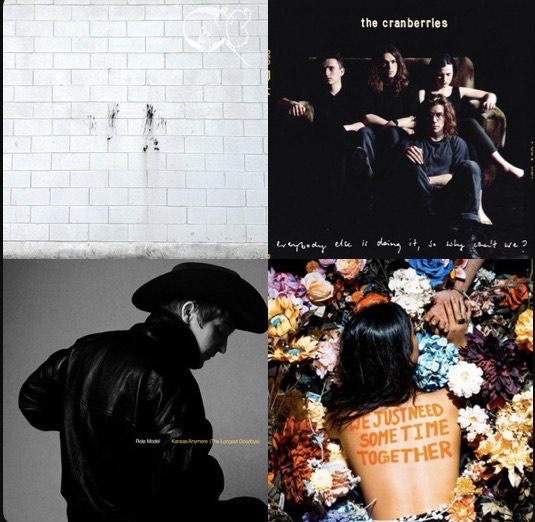 Album covers of different fall albums.