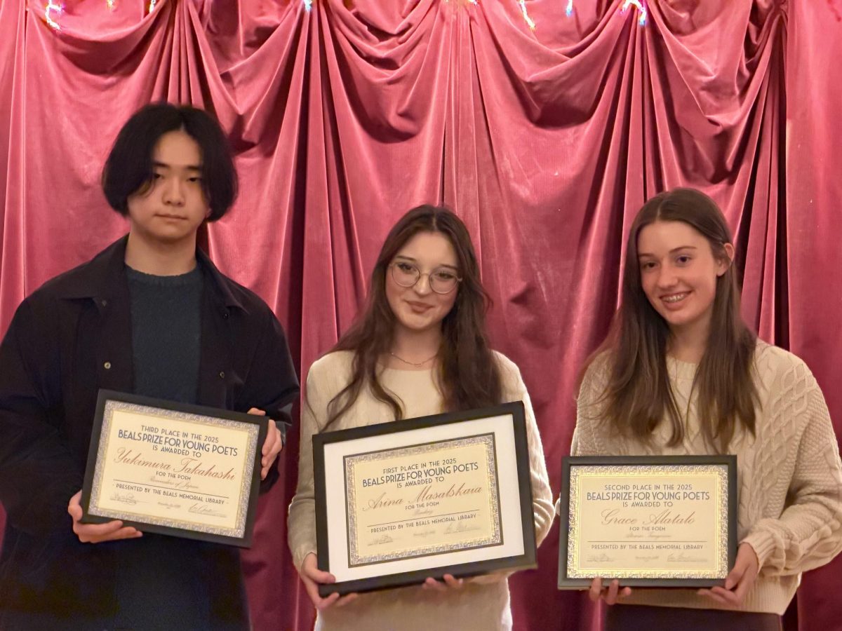 The three winners for the Beals Memorial Award for Young Poets