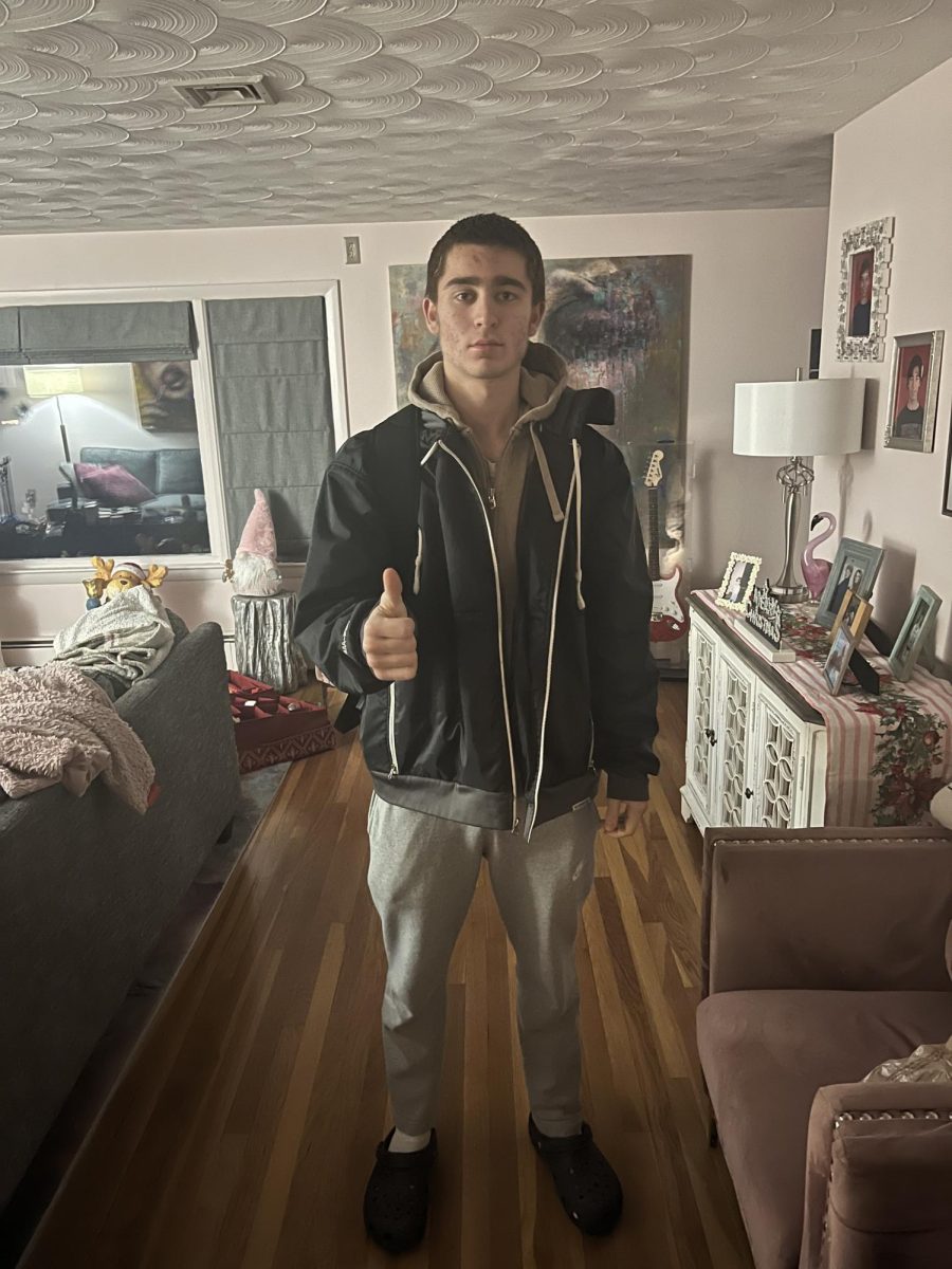 Picture of Sophomore Donovan O'Shaughnessy morning of week day sleepover.