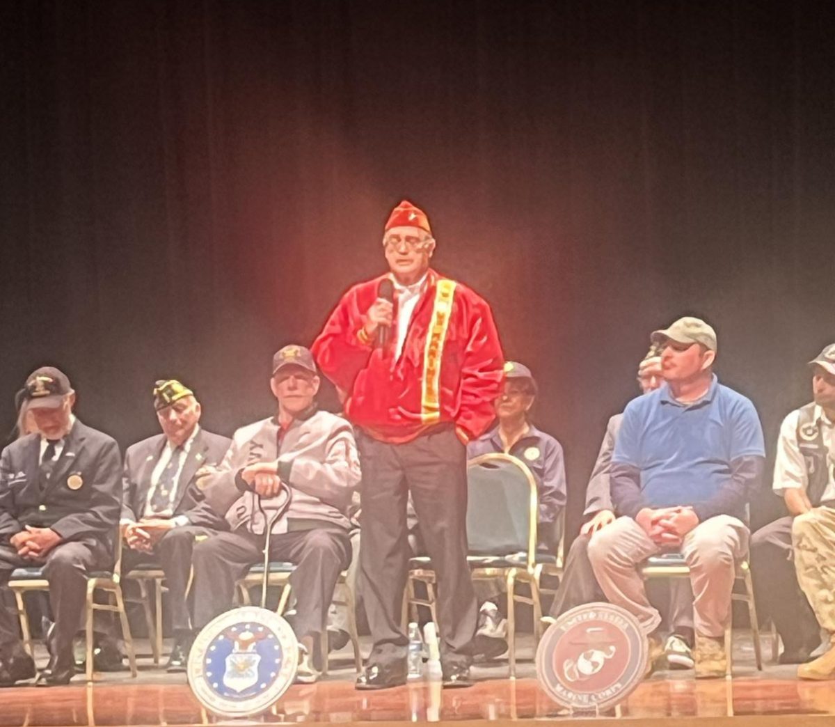 Local Veteran sharing his poem.