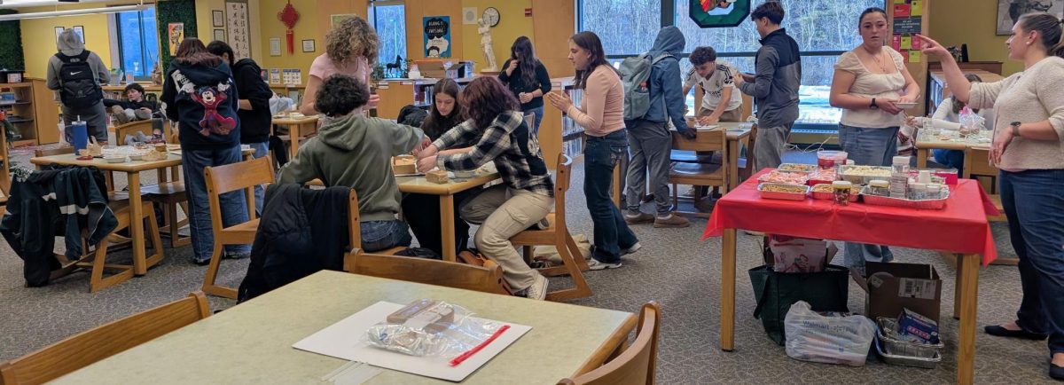 Students working on their Gingerbread Houses