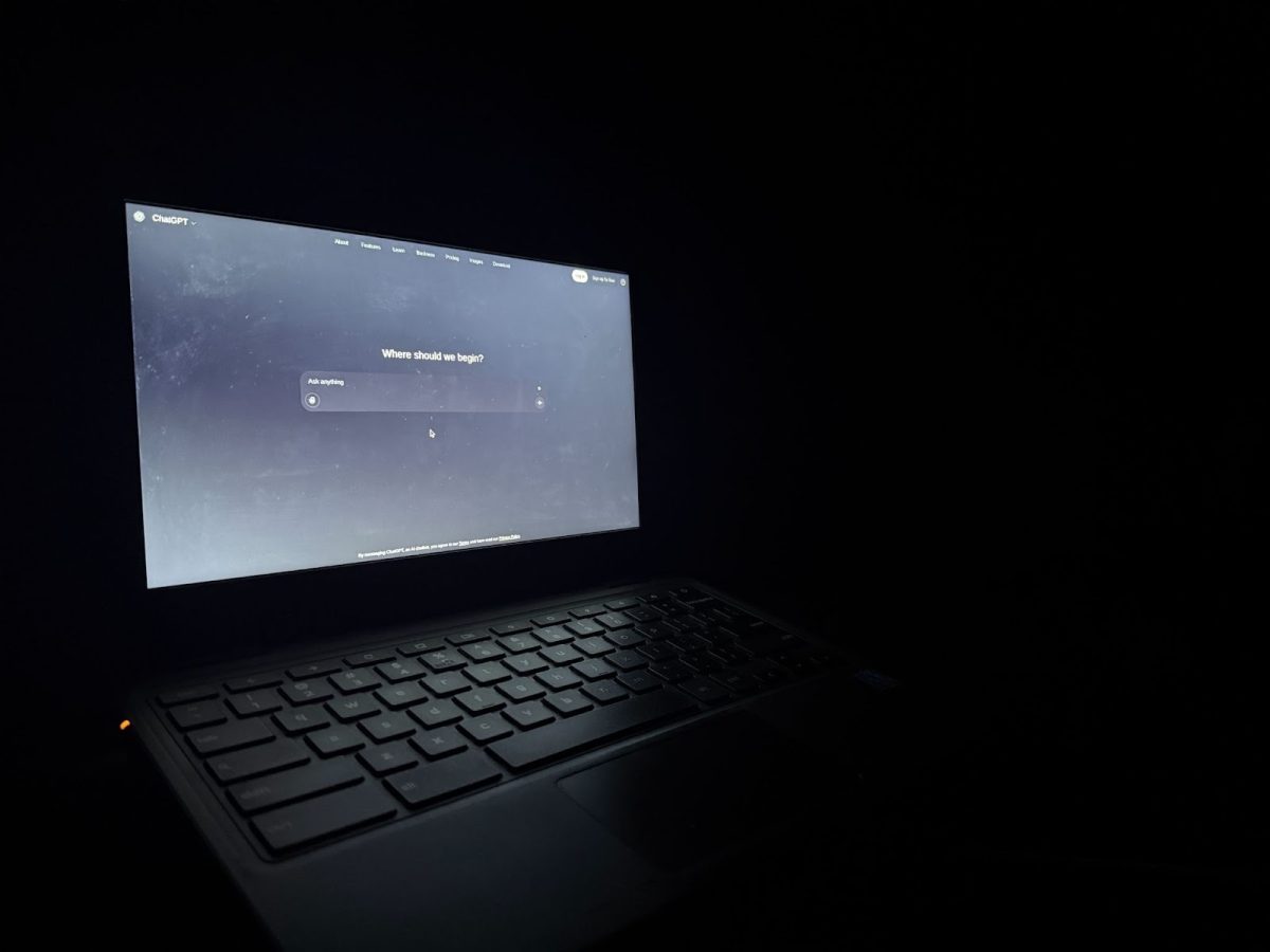 ChatGPT opened on a students Chromebook. 