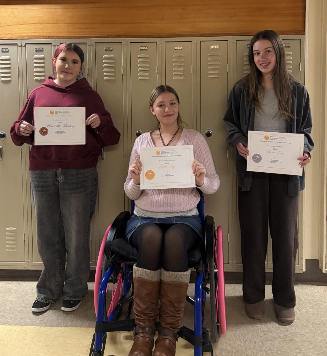 Grace Alatalo, Aubrey Chagnon, Lily Harris receives Scholastic Writing Awards