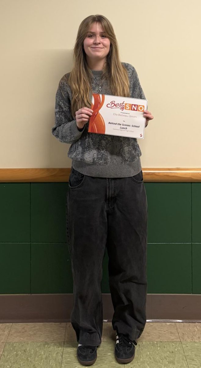 Ella Bebeau-Smith wins The Best of SNO; Story Excellence for the article titled Behind the Scenes: School Lunch