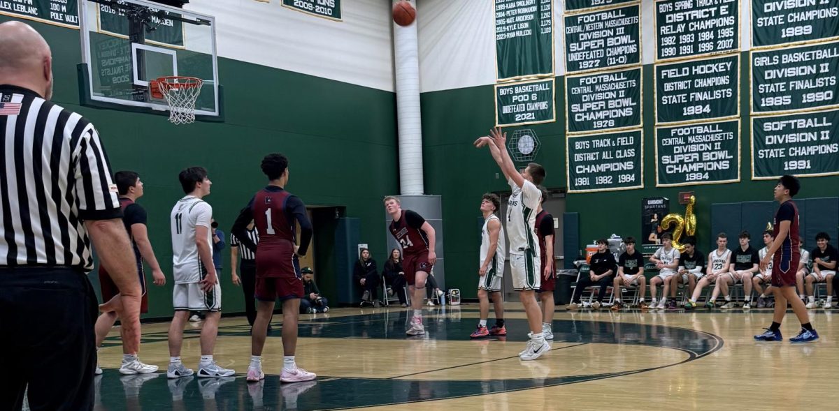 At the line.