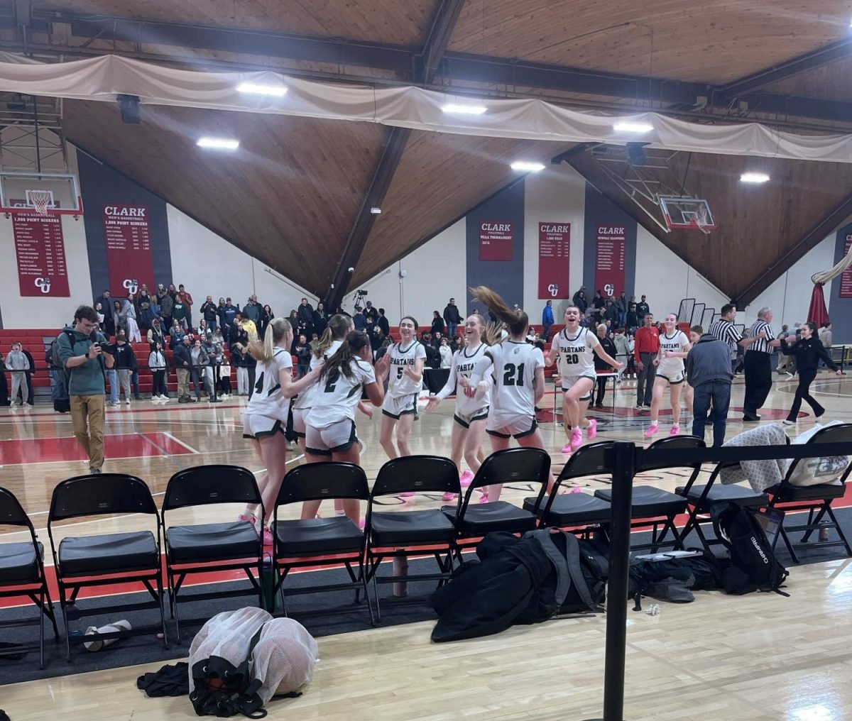 Oakmont girls celebrate their win over Grafton!