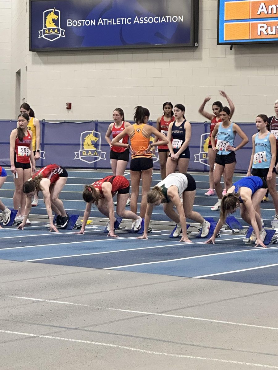 Mikaela G ready to launch off the blocks.