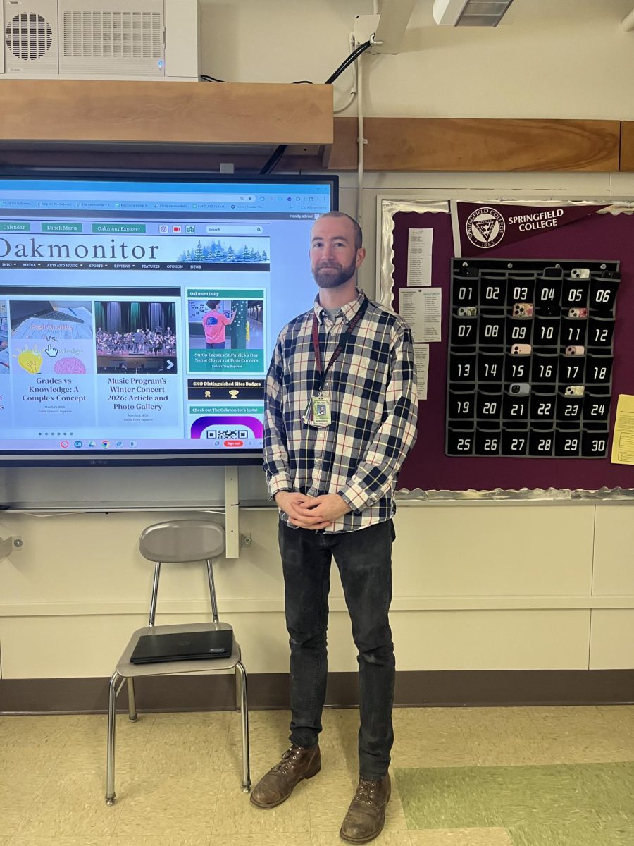 Mr Jones posing for a picture after discussing an Oakmonitor satire article.