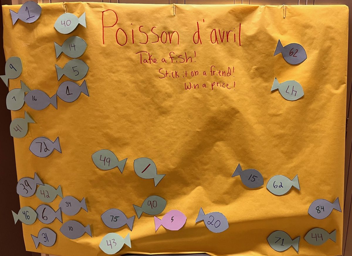 Poisson d'avril is the French April fools, and means 'April Fish'.