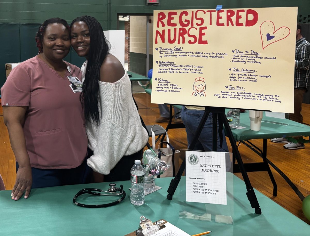 Junior Nadalee Madhere poses with her mother and RN, Nadalette Madhere