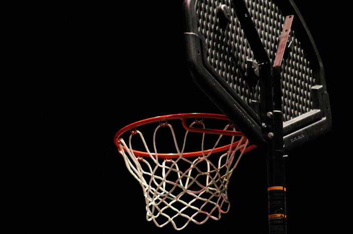 Students brought in a whole basketball hoop for their March Madness performance.