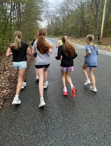 Oakmont Girl's Track team distance runners out on a long, stress relieving run!