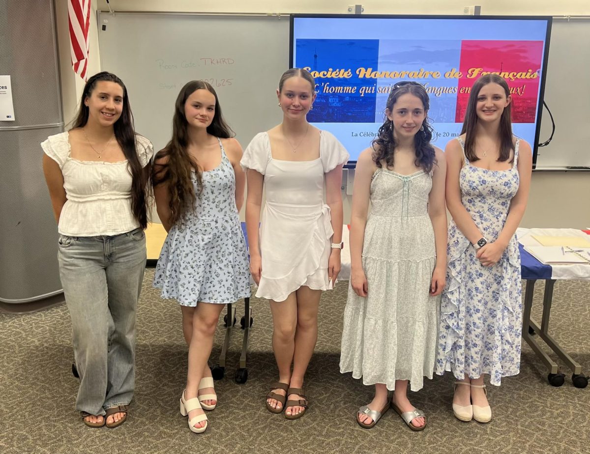 The five new SHF members from left to right: Elaina Noyes, Amy Dorsey, Sydney Moran, Kaelyn Hildreth, and Caroline Haenisch. (submitted by Jeff Lizotte)